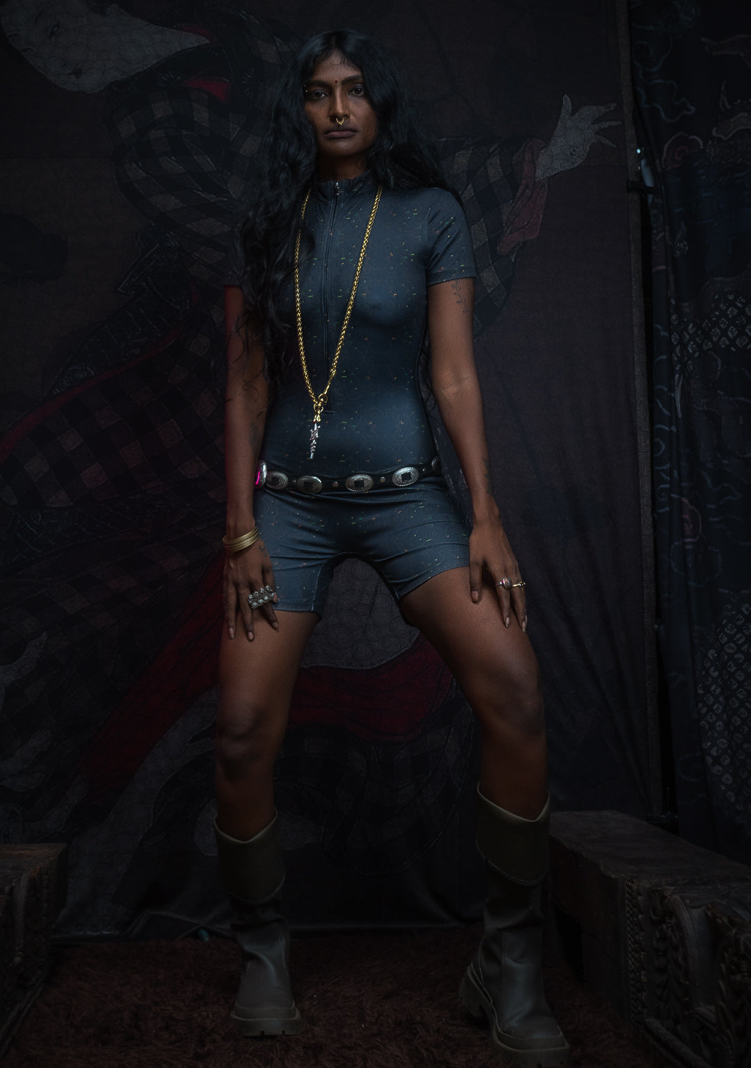 Bodysuit Short / Recycled Soft Poliester - REBIRTH OF IKARO Forest